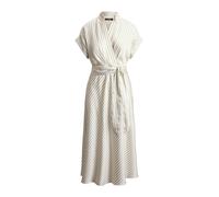 Vêtements Lauren Ralph Lauren Robe col en V nouée devant pour Femme 38 Blanc