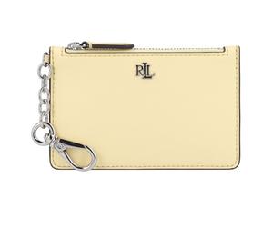 Lauren Ralph Lauren Zip Card Étui à clés Cuir véritable 13 cm jaune
