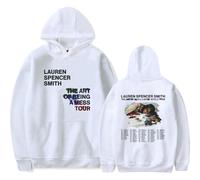 Lauren Spencer Smith Merch The Art Of Being A Mess World Tour Sweat à capuche à manches longues Unisexe Album Merch, blanc, L