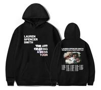 Lauren Spencer Smith Merch The Art Of Being A Mess World Tour Sweat à capuche à manches longues Unisexe Album Merch, Noir , XL