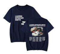 Lauren Spencer Smith Merch The Art of Being A Mess World Tour Tee Album T-shirt manches courtes Pull unisexe adulte, bleu marine, XL