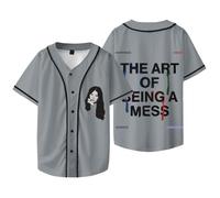 Lauren Spencer Smith T-shirt de baseball photo The Art of Being A Mess Merch T-shirt à manches courtes pour femmes et hommes, Style 7, 4XL
