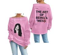 Lauren Spencer Smith The Art Of Being A Mess Photo Sweat-shirt à manches longues Streetwear pour femme, rose, L
