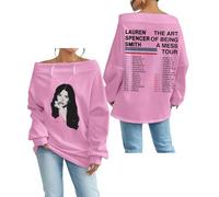 Lauren Spencer Smith The Art Of Being A Mess Tour Sweat-shirt à manches longues pour femme, rose, 5XL