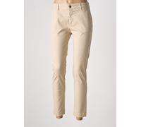 lauren vidal pantalons femme de couleur beige