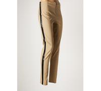 lauren vidal pantalons femme de couleur beige