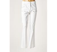 lauren vidal pantalons femme de couleur blanc 38