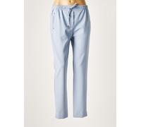 lauren vidal pantalons femme de couleur bleu
