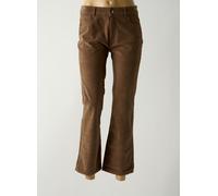 lauren vidal pantalons femme de couleur marron