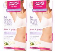 LAURENCE DUMONT 16 Bandes de cire froide Aisselles et Maillot (Lot de 2)