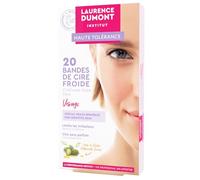 LAURENCE DUMONT HAUTE TOLÉRANCE 20 bandes de cire froide Visage Peau sensible : Peau lisse et douce