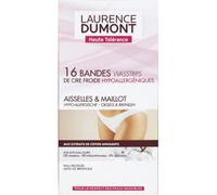 LAURENCE DUMONT HAUTE TOLÉRANCE 16 bandes de cire froide Maillot & Aisselles Peau sensible : Peau lisse et douce