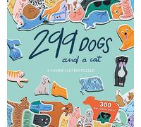 Laurence King 299 Dogs (and a Cat) A Canine Cluster Puzzle/Anglais, Nuances Pastel, Éventuellement avec Une Couleur de Base Blanche