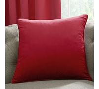 Laurence Llewelyn-Bowen - Coussin en Velours Rouge Bordeaux uni - 43 x 43 cm - Coussin en Velours de Luxe en Rouge - Remplissage/Rembourrage Inclus - Coussin Rouge Bordeaux