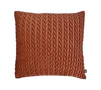 Laurence Llewelyn-Bowen - Coussin tressé uni Bronze cuivré - 43 x 43 cm - Coussin en Velours avec Rembourrage/Rembourrage Inclus - Coussin Crochet en Bronze - Collection Amory de Coussins tressés