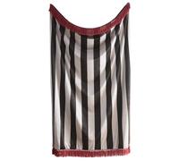 Laurence Llewelyn-Bowen, Couvre-lit 100% Polyester recyclé, Noir, 130 x 180 cm, Pompons, Adulte, Motif rayé, Collection Festivo