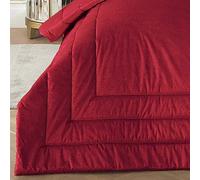 Laurence Llewelyn-Bowen - Couvre-lit en Velours Rouge Bordeaux - L220 cm x l 150 cm - Point de Cadre - Couvre-lit matelassé de Luxe en Rouge - Couverture en Velours Super Doux - Couette en Velours