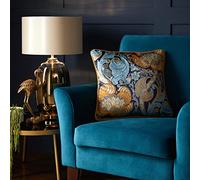 Laurence Llewelyn-Bowen - Down The Dilly - Housse de Coussin - 43 x 43 cm en Ocre/Bleu