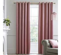Laurence Llewelyn-Bowen Montrose Paire de Rideaux Occultant à Oeillets Velours, Polyester, Rose poudré, 90" Width x 72" Drop (229 x 183cm)