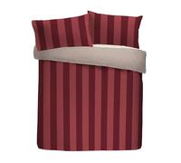 Laurence Llewelyn-Bowen Parure de lit 100% Coton 200x200 cm Rouge Satin imprimé rayé 200 Fils