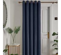 Laurence Llewelyn-Bowen - Rideau Simple en Velours Bleu Marine 168 x 214 cm - 1 Panneau - Rideau à œillets Bleu Marine - Rideau Thermique et insonorisant en Bleu Marine