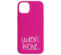 Lauren's Phone Lauren Prénom personnalisé Blanc Rose Coque pour iPhone 14 Plus