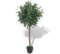 Laurier Artificiel avec Pot Décoration d'Intérieur 120 cm Vert Maison vidaXL