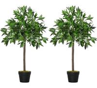 Laurier artificiel, hauteur 90 cm, matériau PE durable