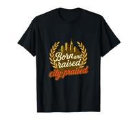 Laurier Born and Raised City-Praised Pride Script T-Shirt