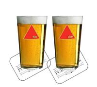 Laurie's Pub and Bar Accessories Lot de 2 verres à bière Bass Ale
