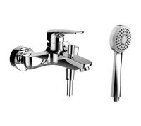 Laurin mitigeur bain mural avec inverseur avec garniture de douche chromé - LAUFEN HF500760100600