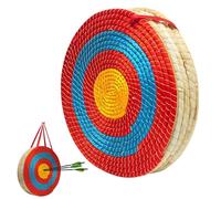 Laurraine Cible de tir à l'arc, cible ronde en paille solide, cible traditionnelle en paille, utilisée pour les sports de plein air, l'arc de tir à l'arc, les fléchettes et la pratique du tir pour