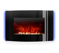 Lausanne 2000W 88cm Cheminée Électrique Murale Noir