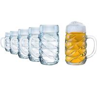 Lausitz 5210052 Beer Mugs Set Of 6 500 Ml Dishwasher Safe Height 13.5 Cm Outer Diameter 9.5 Cm