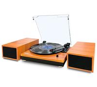 Lauson CL616 Platine Vinyle Bluetooth avec Haut-parleurs Stéréo Externes Tourne-Disque Vinyle Vintage 3 Vitesses Auto-Stop RCA Aux-in 3,5 mm
