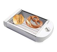 Lauson Grille-pain horizontal, 600W, 4 tranches, ramasse-miettes amovible, 2 lampes, ATT113, blanc