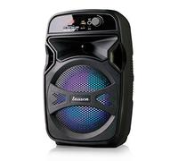 Lauson LLX34 Portable Speaker Fonction Karaoké | Haut-Parleur Bluetooth avec Lecteur USB/SD | Bluetooth Kareoke avec Lumière RGB Multicolores | Batterie avec Autonomie de 6 HR | Radio intégrée