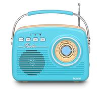 Lauson RA142 Radio vintage autonome avec Bluetooth Radio Rétro avec Bluetooth, Radio Nostalgie avec Batterie Rechargeable