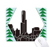 l'australie city landmark gratte - ciel silhouette tapis de souris green pine tree tapis en caoutchouc