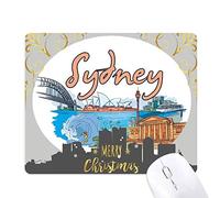 l'australie city sydney opera aquarelle la nuit de noël, tapis de souris en caoutchouc