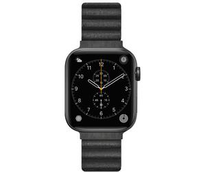 LAUT Novi Bracelet Cuir pour Apple Watch 42mm / 44mm / 45mm / 49mm - Minuit - LAWLNLBK