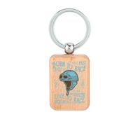 Lauthings Born to Race Porte-clés en bois avec plaque d'identité