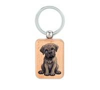 Lauthings Cane Corso Porte-clés Chien Chiot Mignon en Bois Tag Accessoire Porte-clés