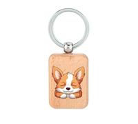 Lauthings Cardigan Welsh Corgi Dog Owner Porte-clés en bois pour chien