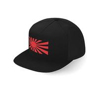 Lauthings Casquette à visière plate avec drapeau de l'Empire du Japon, Noir , taille unique