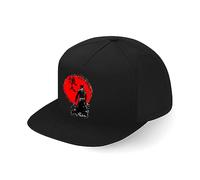 Lauthings Casquette japonaise Samurai Kanji Rising Sun Art Japan Fullcap Art Flat Bill Snapback Cap, Noir , taille unique