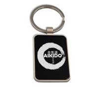 Lauthings Circle Of Aikido Porte-clés en verre Noir