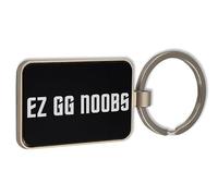 Lauthings EZ GG NOOBS Eazy Good Game Porte-clés en verre noir personnalisé