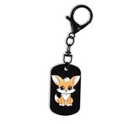 Lauthings Fennec Porte-clés avec épingle à clip Motif animal
