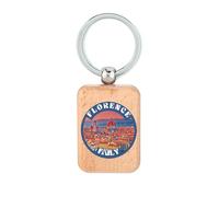 Lauthings Florence Souvenir Patch Porte-clés en bois Dog Tag Accessoire Porte-clés